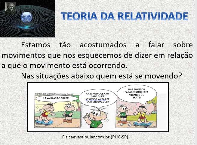 33 3. AULA SOBRE RELATIVIDADE Os slides seguintes representam uma sugestão de uma aula sobre relatividade (disponível em http://relatividade.paginas.ufsc.br).