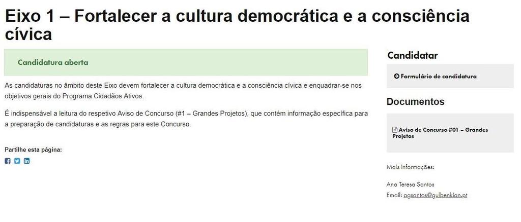 Caso tenha uma candidatura já iniciada, mas ainda não submetida, poderá aceder à mesma através da opção My applications.