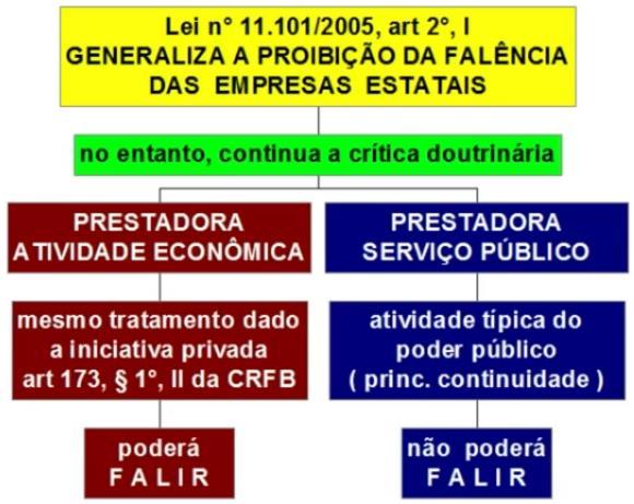 O art. 242 da lei de S.A, expressamente revogado, dizia que não podia falir. Contudo, o capítulo é bem específico, é o capítulo da sociedade de economia mista. Ou seja, o art.