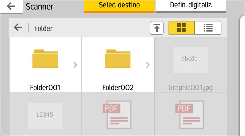 Utilizar a Função de Impressora/Scanner (Dispositivo de Armazenamento de Memória) 8. Prima [Iniciar]. Guardar os dados digitalizados num dispositivo de memória 1.