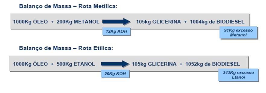 Comparação entre Rotas Metílica e Etílica