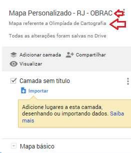 Pronto, seu mapa agora já possui um título e uma descrição, repare no