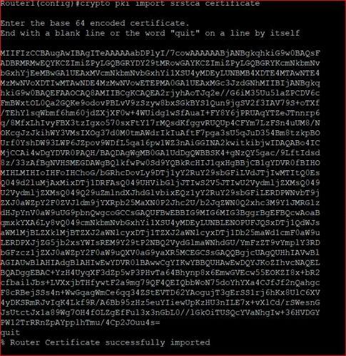 Etapa 3. Permita o serviço das credenciais no roteador de SRST: ETAPAS SUMÁRIAS: 1. credentials 2. ip source-address srst-router-ip port 2445 3. trustpoint SRST-trustpoint-name Etapa 4.