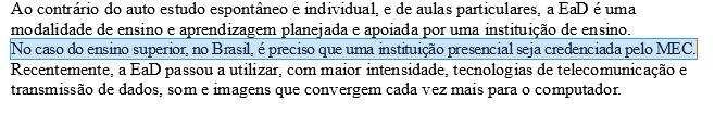 Veja o resultado: Conseguimos reduzir o parágrafo de que forma que ele ocupasse apenas uma linha. Vale ressaltar que a medida configurada (-0,4 pt) foi referente ao nosso exemplo.