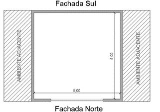 Figura 5 - Planta baixa, corte e vista interna do