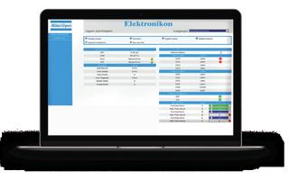 A inteligência faz parte do pacote Monitor colorido de alta resolução que proporciona uma leitura simples das condições de funcionamento do equipamento.