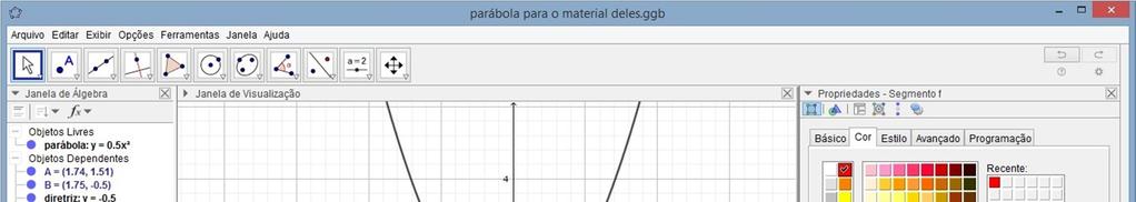 Ainda, é possível alterar cores dos objetos e outras