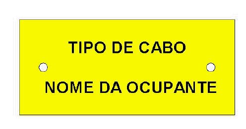 ANEXO V PLAQUETA DE IDENTIFICAÇÃO DO CABO DA OCUPANTE (modelo) Notas: Características da plaqueta de identificação: Material não metálico, resistente aos raios ultravioleta; Dimensões: 90 mm x 40 mm