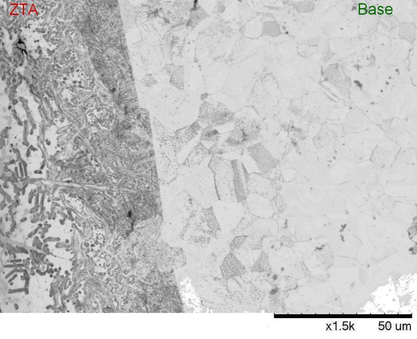 de marcação a laser. Ataque via água régia. Aumento 600 x. (d) Amostra -2. Aumento 1500x. Figura 19 (d).