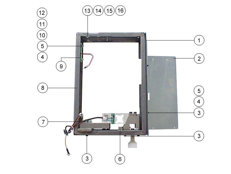 CONJUNTO DO CHASSIS INFERIOR I 00-07 - 000 07 / 8 Chapa de Proteção 050085 Suporte do Mecanismo Impresso r 09879 3 Paraf.Cab.Panela Fenda Cruz.