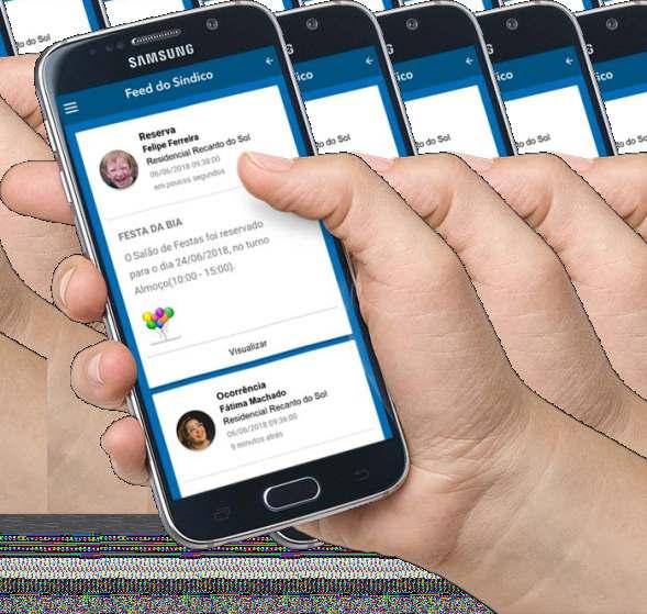 Vantagens para os síndicos Interação direta pelo app Publicação no Mural de