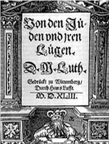 Essa é a capa do livro Sobre judeus e suas mentiras, escrito, em 1543, pelo líder da Reforma Protestante, Martinho Lutero.