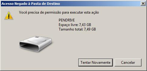 colar ou criar qualquer arquivo na raiz do seu PenDrive.