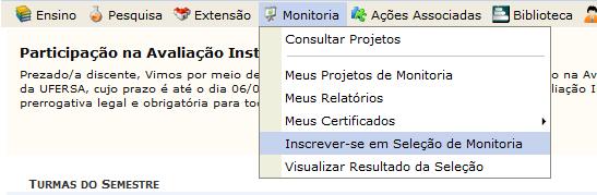 Lembrete 1 : O discente deve ter cursado o componente curricular/disciplina e ter sido aprovado no mesmo com nota final igual ou superior a 7,0 (sete).