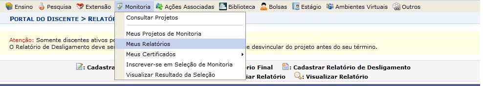 O monitor poderá preencher os horários do atendimento aos discentes e os de planejamento diariamente e ir salvando. As horas trabalhadas são contabilizadas automaticamente pelo sistema.