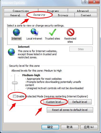 segurança de "Opções da Internet" e digite as configurações de controle ActiveX do "nível personalizado" como mostrado na Figura 4-4 e reinstale o HsWebplugin.exe após salvar configurações.