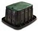 AQUAMATIC - CAIXAS PARA VÁLVULAS Caixas para válvulas "AQUAMATIC" Em polipropileno preto e tampa verde, leves e funcionais com uma excelente relação preço/qualidade.