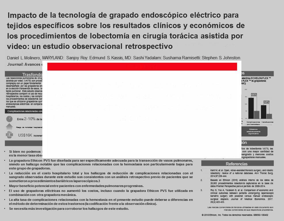 retrospetivas prévia de pacientes que se submeteram a procedimentos bariáticos laparoscópicos.3 Referências 1. Kent M, et al.