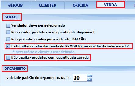 Opção: EXIBIR COLUNA DE ESPECIFICAÇÃO DOS PRODUTOS Quando marcada, define que na OS aparecerá uma coluna, onde é possível definir as especificações do produto. CLIQUE AQUI para mais informações.