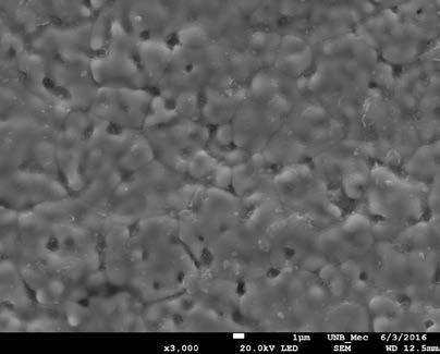 b Porosidade intergranular Porosidade intragranular Figura 4: Micrografias obtidas por MEV da superfície da Z11-Pch: a) ampliação de 1500X b) ampliação  As