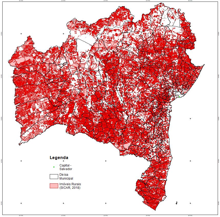 ÁREA CADASTRADA NO CAR NA BAHIA (JANEIRO DE 2018) 414.