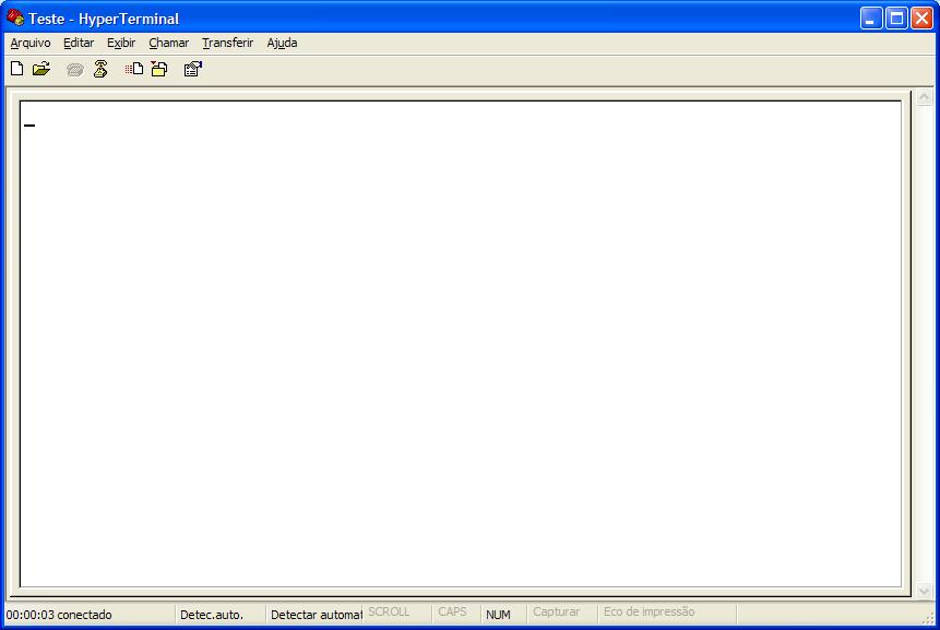 Tutorial para Testes na Placa IO Bluetooth Passo 5. Para testar você pode usar softwares de comunicação como o HyperTerminal do Windows.