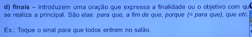 Agora, vamos lá, finalizando. Até aqui nós vimos que existem dois tipos, dois grandes grupos de conjunções. De um lado as conjunções coordenativas, de outro lado as conjunções subordinativas.