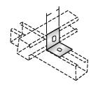 "I" junction box 76x38 with botton outl Two holes angle