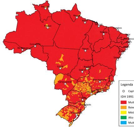 IDH 1991-2010 Índice de Desenvolvimento Humano