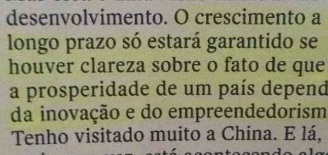 Opinião de especialistas "O Crescimento a longo prazo só