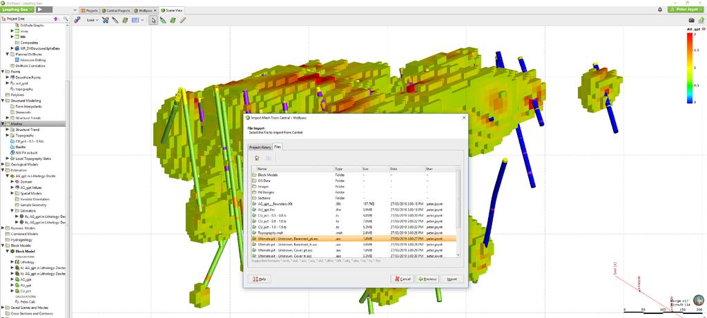 Utilize dados em fluxos de trabalho de modelamento Com mais dados controlados por versão no Central, dados podem ser mais facilmente integrados aos fluxos de trabalho.