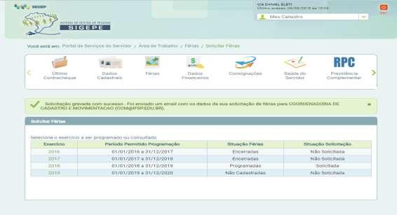 Diretoria/Coordenadoria de Gestão de Pessoas do Câmpus ou Diretoria Adjunta de Administração dos Câmpus Avançados, para verificação.