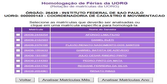 Note que a coluna Situação Solicitação indica as férias agendadas e/ou por ventura homologadas.