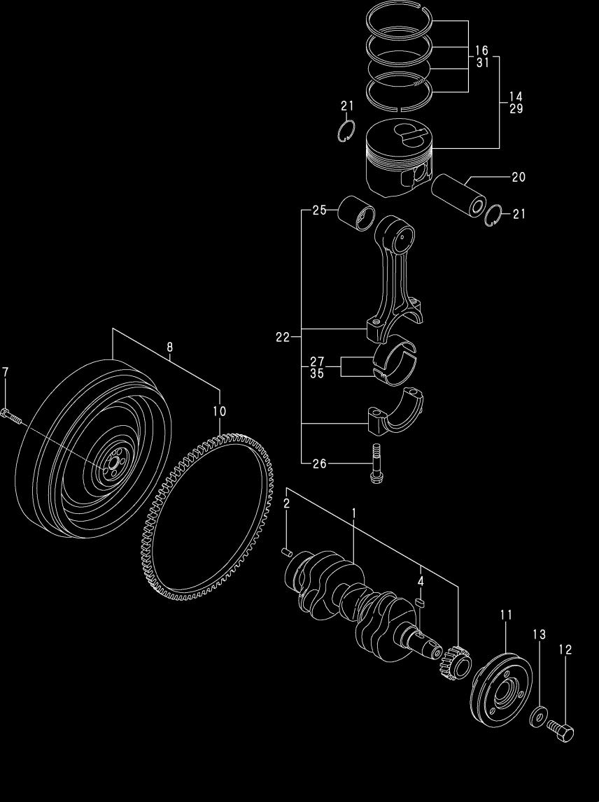 7. VIRABREQUIM & PISTÃO / CRANKSHAFT & PISTON ITEM CÓDIGO DESCRIÇÃO ASA 9-700 VIRABREQUIM CONJ.