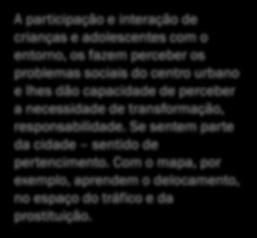 Se sentem parte da cidade sentido de pertencimento.