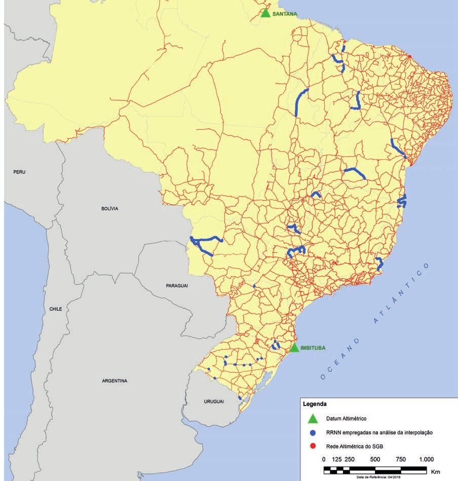 dados de outras instituições. Estes são necessários, pois, como apresentado na Figura 12, a rede gravimétrica do IBGE ainda não atende de modo satisfatório a todo o território brasileiro.