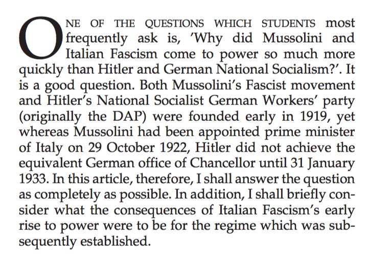O colapso da democracia liberal em Itália, 1919-1922 (1) [FONTE: John Pollard, The many problems and failures of
