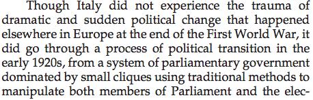 O colapso da democracia liberal em Itália, 1919-1922 (5) [FONTE: John Pollard, The many problems and failures of