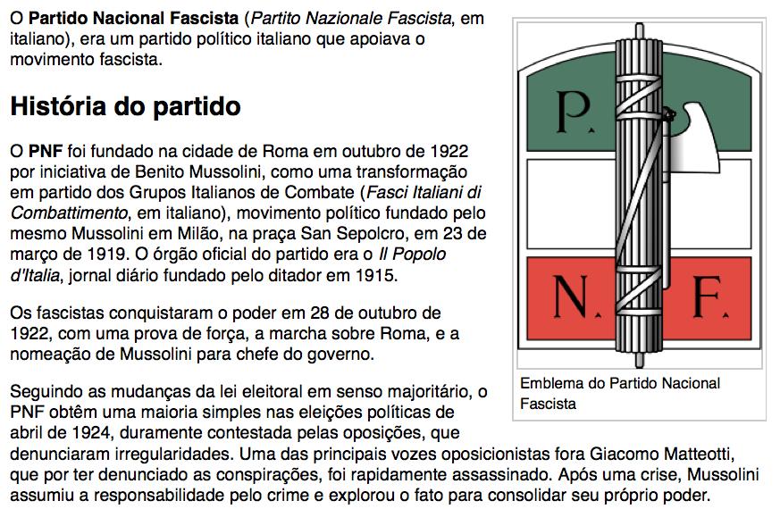 Formação e assalto ao poder do Partido Nacional Fascista (3)