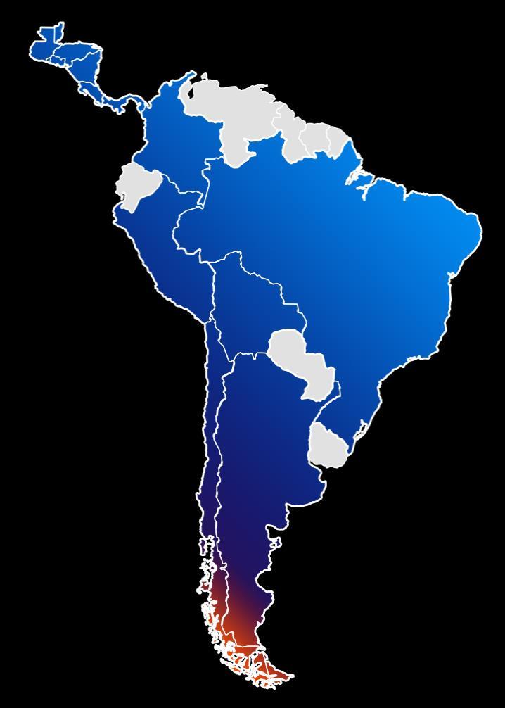 Peru 14% do lucro líquido Transmissão Telecomunicações Chile 17% do
