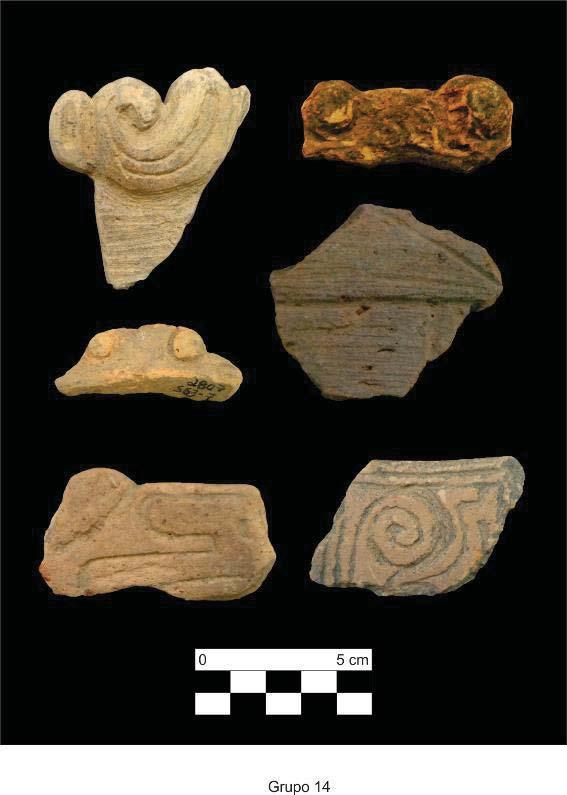 Fig. 58: Fragmentos Cerâmicos com Cauixi e as Decorações