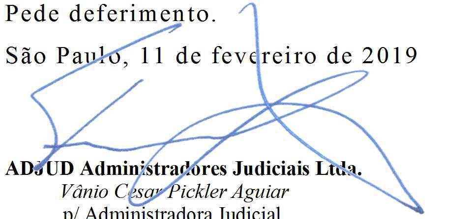 , administradora judicial da Massa Falida do Banco Santos S.A., vem respeitosamente, à presença de V. Exa., cumprir determinação contida no artigo 22, III, p, da Lei nº 11.