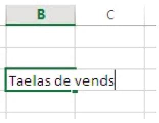 5. Seleccionar outra célula. 6. Escrever a palavra Experiência. 7. Clicar no botão Cancelar. a) A introdução do texto é anulada.