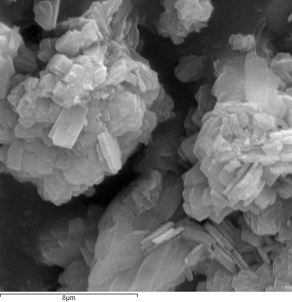 72 Figura 50 - Fotografias obtidas por microscopia eletrônica de varredura para a amostra MCM-22 VII calcinada, com aumento de 5.000vezes.