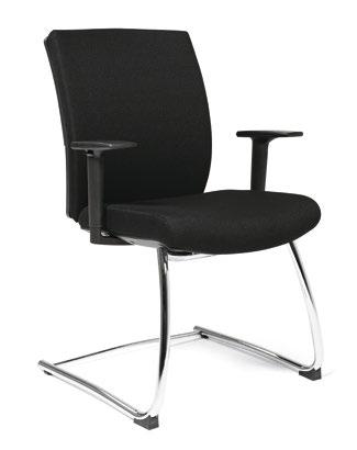 69 6B PRO-FIT Cadeira fixa balancim. Assento e encosto espaldar alto estofados.. Estrutura em tubo de aço com acabamento cromado ou preto. Opcionais: apoio de braços.