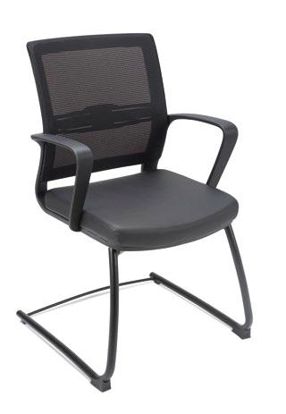 70 6B PRO-FIT Cadeira fixa balancim. Assento e encosto espaldar médio estofados.. Base em aço tubular com acabamento na cor preta. Opcionais: apoio de braços.