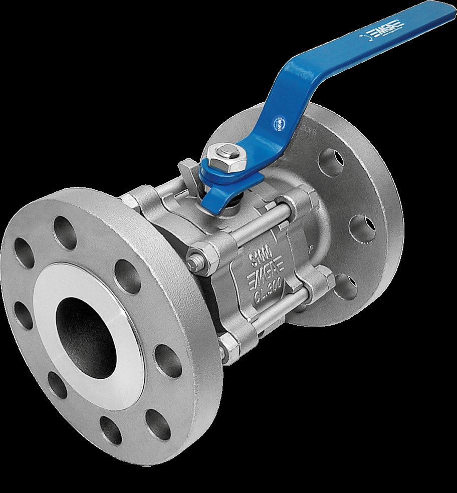 Válvula de Esfera Tripartida Série 1000 Flange lasse 300 VET Descrição / aracterísticas Válvula de bloqueio de fluxo, indicada para utilização em diversos líquidos, gases e vapores em