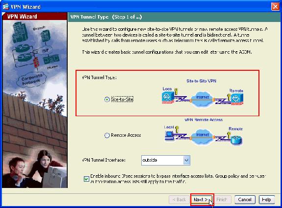 7. Especifique o endereço IP externo do peer remoto.