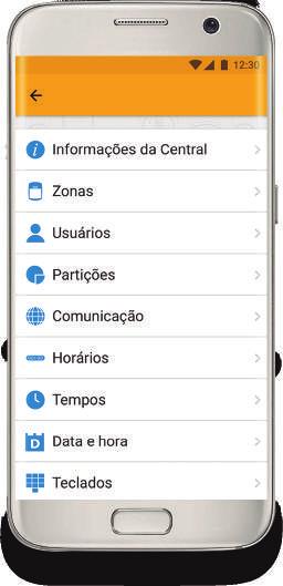 Centrais monitoráveis Aplicativos Um só aplicativo para alarmes, câmeras e eletrificadores Active Mobile V3 Aplicativo para smartphone de acesso e controle de centrais de alarme, eletrificadores e