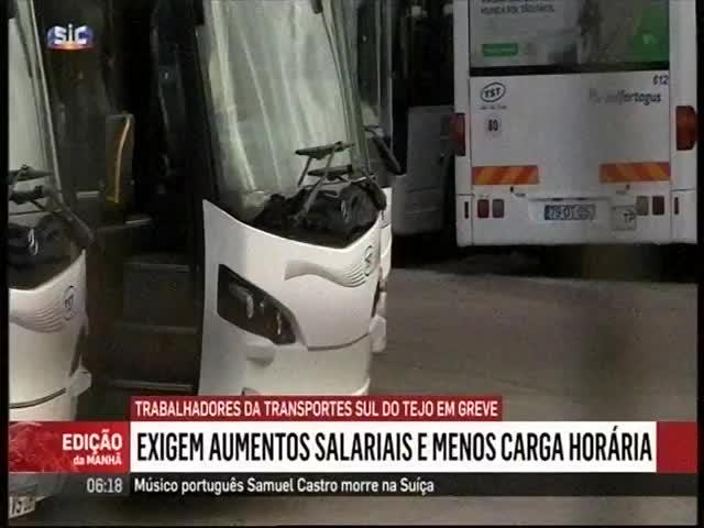 Os trabalhadores dos Transportes Sul do Tejo continuam